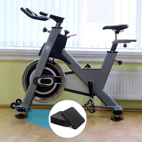 DECHOUS 4 piezas Tapetes antideslizantes para equipo de ejercicio en caminadora, almohadillas de alta densidad 10x10x1 cm, protector de piso para alfombra y madera en gimnasio en casa miniatura 6
