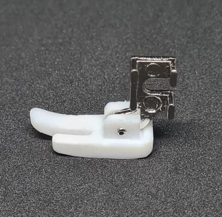Image of ZENITH New Straight Stitch Teflon Presser Foot For Low Shank Household Sewing Machine Featherweight foot Snap on type for Automatic Electric Low shank Sewing Machines suitable for Usha Janome Brother Singer etc . White (New Straight Stitch Teflon Presser Foot)