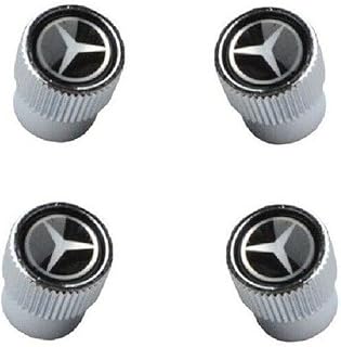 Mercedes Benz Genuine Q-6-40-8126 - Valve STEM CAPS, Black with Silver Star