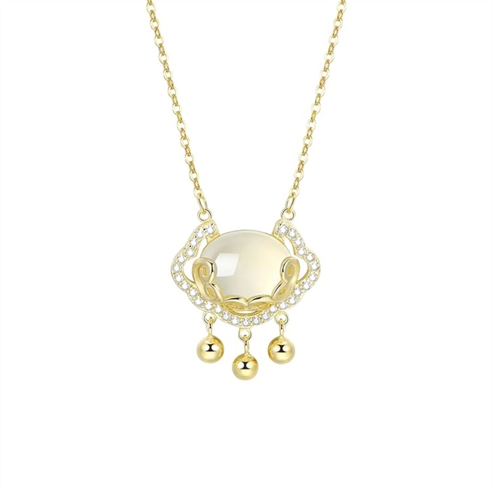 Collier en calcédoine blanche et argent massif : l'éclat du luxe artisanal