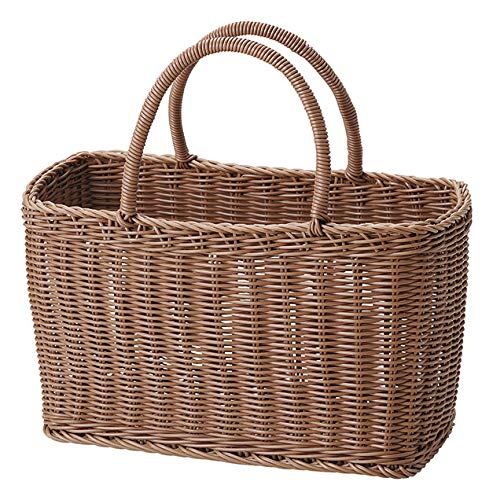 遠藤商事 湯かご ブラウン サイズ:開口34×奥行19×高さ20cm - TKG遠藤商事 - 商品画像