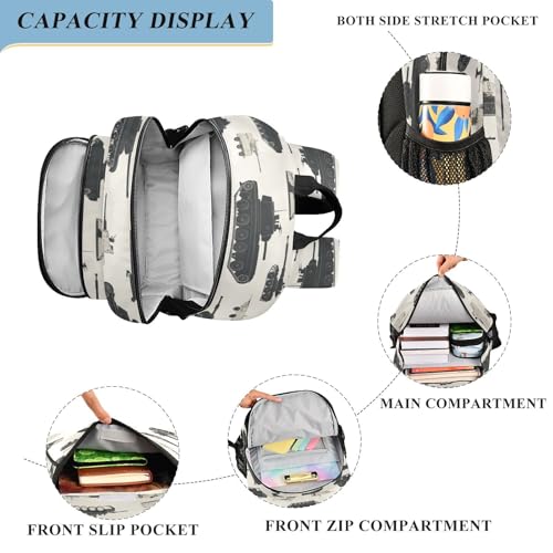 Military Tanks Cartoon Backpack for Boys Girls Elementary School Bag Kids Bookbag Travel Rucksack With Reflective Stripes4