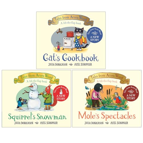 Julia Donaldson Tales From Acorn Wood Series Collection 5 Books Set (Fox's Socks, Hide And Seek Pig, Rabbit's Nap, Postman Bear, Cat's Cookbook)