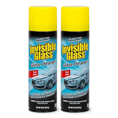 Invisible Glass 91164-2PK Premium Aerosol Glass Cleaner Spray for Car Windshields and Windows,...