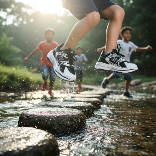 Image of Stylish Kids Lightweight Mesh Sports Running Shoes for Boys | Comfortable Lace-Up Casual Sneakers with Cushioned Sole for School, Outdoor Play
