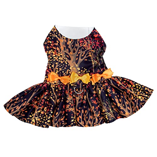Fall Leaves Harness Dress With Matching Leash (Large) #TOP29