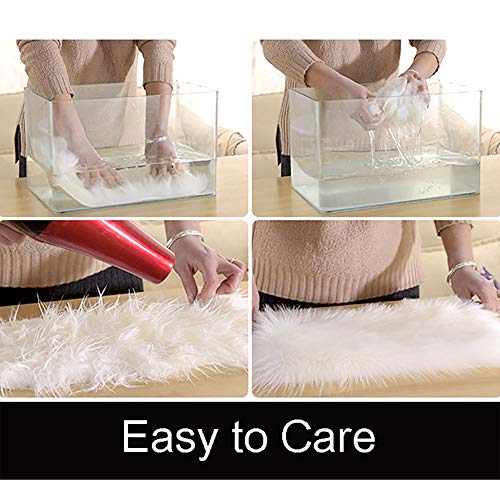 Heart Shape Faux Sheepskin Area Rug,Soft Comfy Plush Carpet Pad Fluffy Floor Mat For Bedroom Living Room Home Decor Khaki 12X16Inch(3040Cm) #TOP2