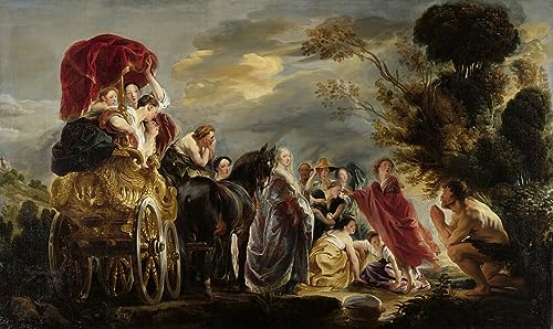 Poster de collection Jacob Jordaens 60x90cm, tableau mythologique pour salon et chambre chic