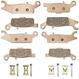 Front & Rear Brake Pads Sintered for Yamaha Grizzly 550 Grizzly 700 YFM550 YFM700, OEM# 3B4-W0045-00-00 3B4-W0045-10-00