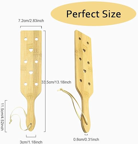 Miniatura 2 de Aohcae Paleta de madera de bambú ligera con orificios de flujo de aire, 13.3 pulgadas