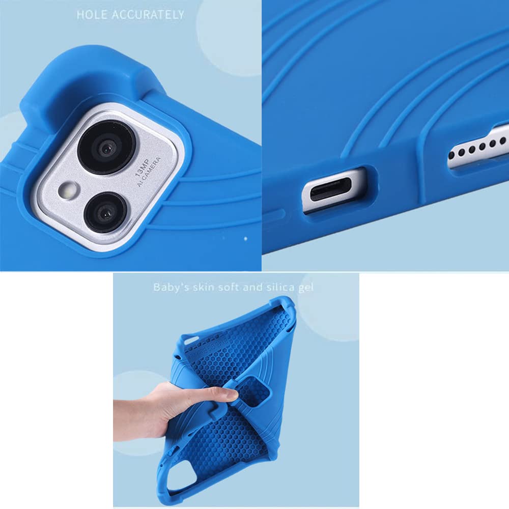Custodia In Silicone TPU Per Blackview Tab 13, Ultra Leggera Con Supporto, Morbida E Antigraffio, Colore Viola, Modello 10.1 Pollici - 3