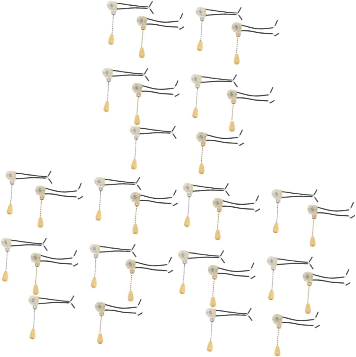 DOITOOL 30pcs Pull Chain for Ceiling Fan and Lamp Replacement and Design Position Beads for Chandelier and Ceiling Light Fixtures
