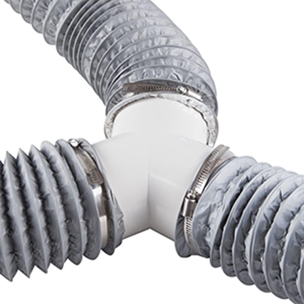 3.8 Inch 97mm Y Piece Connector 3 Way Round Plastic Ducting and Fittings for Extractor Fan Ventilation