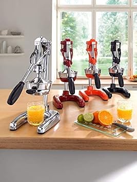 Cilio Commercial Grade Citrus Press Manual Juicer, Red