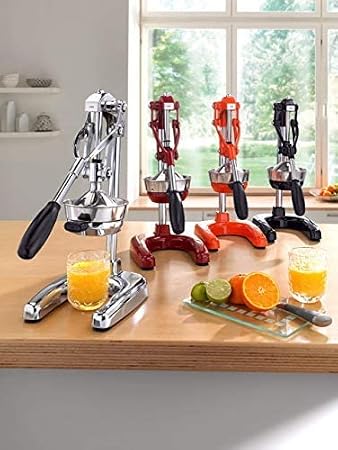 Cilio Commercial Grade Citrus Press Manual Juicer, Red