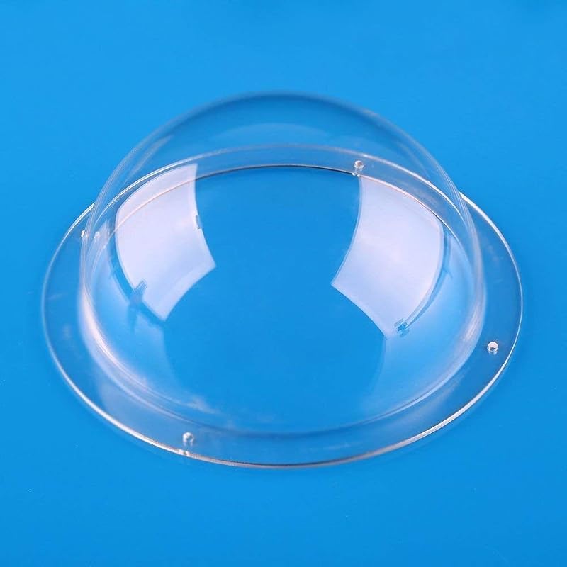 Trolleyshop Diameter 3.94 inch/100MM w/ 4 Holes Acrylic Dome Flange Transparent Plastic Hemisphere Indoor/Outdoor CCTV Replacement Clear Dome Camera Cover Security Dome Camera Housing | Flange Plastic Hemisphere, Indoor/Outdoor, CCTV Replacement, Clear Dome Camera Cover, Security Dome Camera Housing
