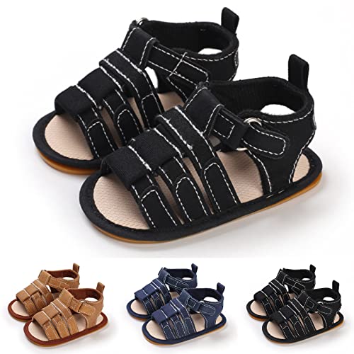 Girls Kids Gl𝐚diator Sandals Summer Open Toe Rubber Sole Shoes Baby Toddler Cotton Soft Light Flat Shoes Casual Bottom3