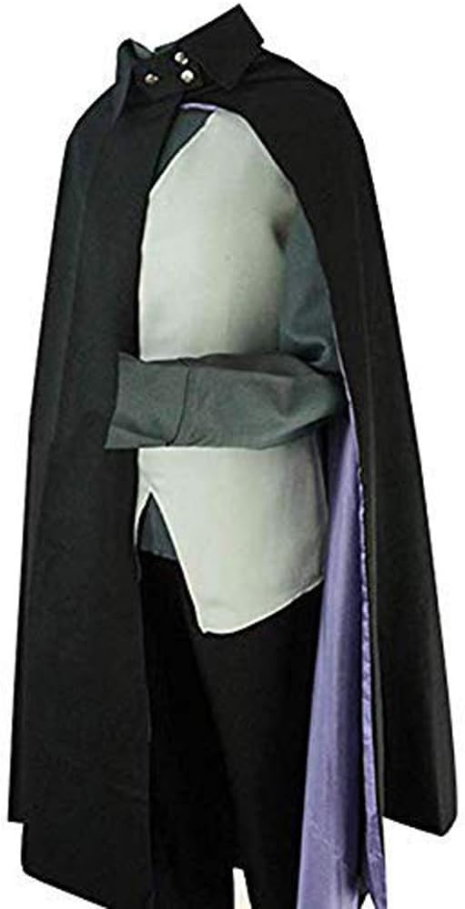 Anime Uchiha Sasuke Cosplay Costume Suit Cloak Halloween Black