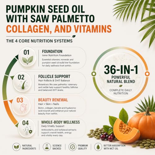 Dobeko Pumpkin Seed Oil Hair Support Capsules
