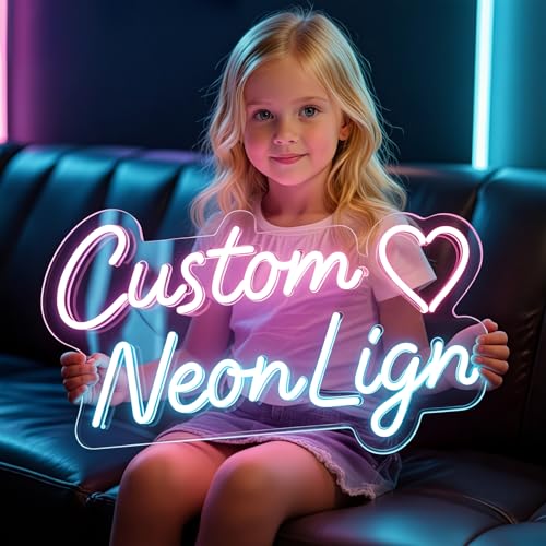 Insegna Luminosa Led Neon Personalizzata, Scritte Neon Personalizzate, Decorazione da Parete a Led, Regali Personalizzati per Bar Negozi Matrimoni Feste Compleanni Natale Decorazioni per la Casa
