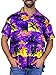 Funky Hawaiian Shirt, Surf, purple, M