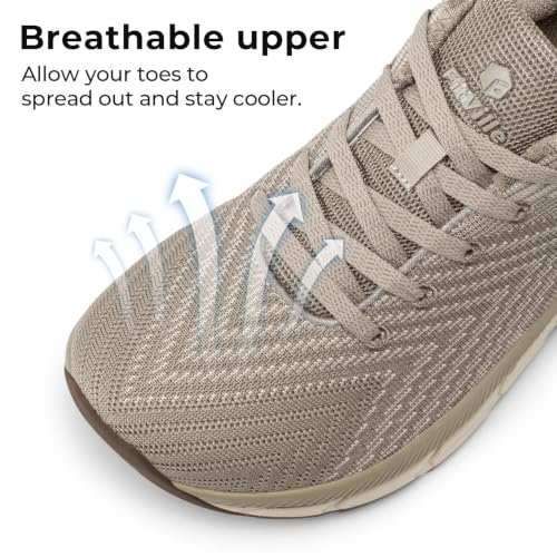 Image of FitVille Wide Walking Shoes for Men Comfortable Lightweight Running Wide Toe Box Shoes for Men Non Slip Cushioned