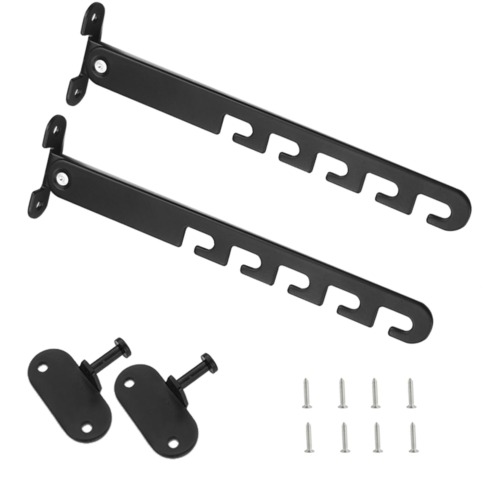 Lxoraziy 2 Pieces Adjustable Position Casement Window Restrictor Latch, Lock Tilt Regulator for Windows, Child Lock Restrictor Catch for Aluminum, Wooden, Metal Window and Door(Black)