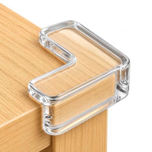 Image of Pack of 24 Silicone Corner Protectors | Baby Proofing Edge & Corner Guards | Sharp Edge Protector for Table, Bed, Furniture & Cabinets | Transparent BPA Free Child Safety Cushion Guards