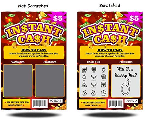 Jayour Will You Marry Me? 1 Large Fake Lottery Scratch-Off Ticket, Great Marriage/Engagement Proposal Idea, 4X6 Inch Card, Fake Card Looks Authentic #TOP1