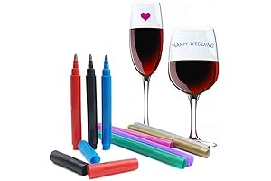 ANIN Wine Glass Markers Pens, CNYMANY Erasable Washable Drink Marker Pens for...