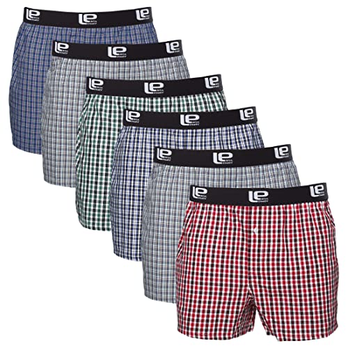 Lower East American Boxershorts Herren 10 Pack I 6 Pack aus 100% Baumwolle I Unterwäsche Herren Unterhosen für Männer