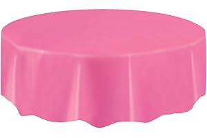 Elegant Round Hot Pink Tablecloth for Parties and More!