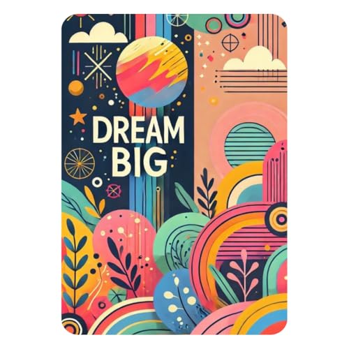 Image of Zesta Bathroom Decor Items Washroom Decor Tin Sign | Aesthetic Posters Wall Poster for Bedroom | Magnetic Cafe Decoration Items / Restaurant Decorations Items | Quirky Home Decor Bar Accent (Dream Big (2))