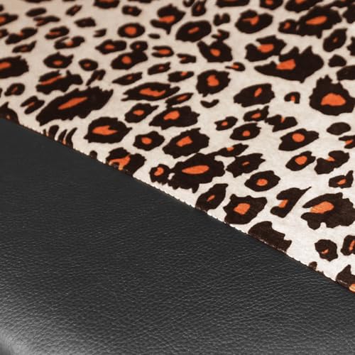 Image of AUTOFAN Universal Fit Front Car Seat Covers (2-Pack) - Premium PU Leather with Leopard Print Design, Airbag Compatible, Easy Installation, Stylish Interior Upgrade for Cars & SUVs