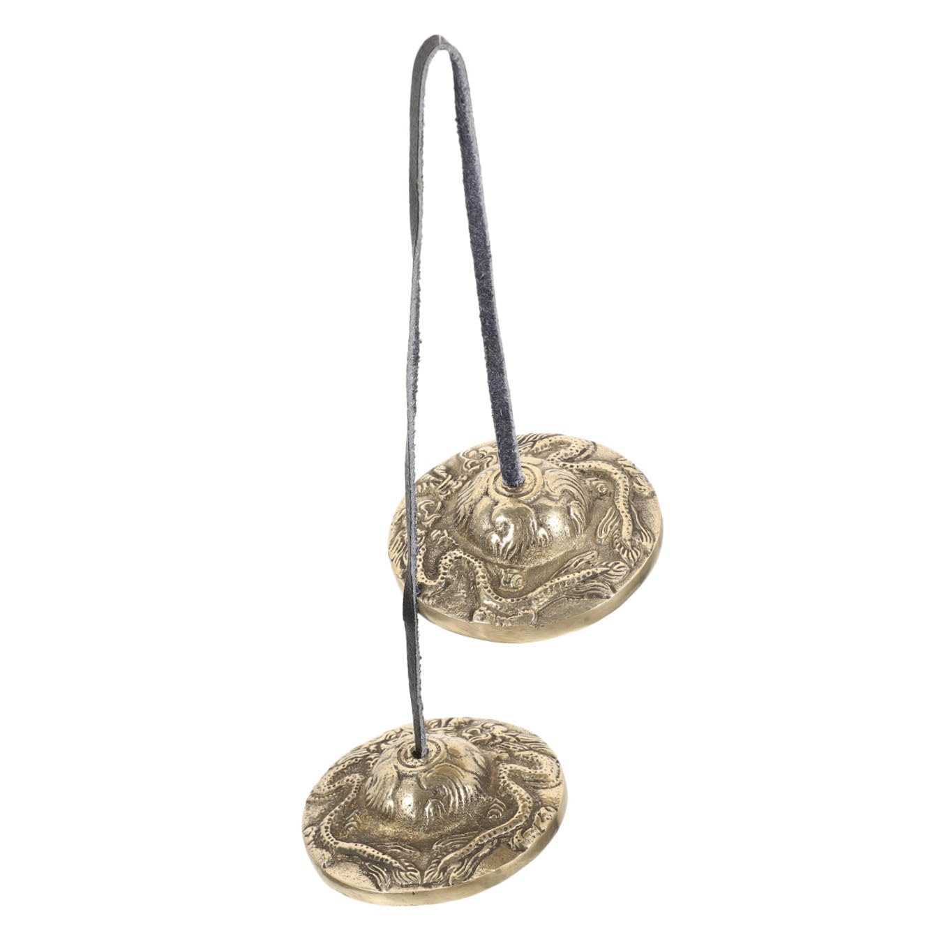 ifundom 2pezzi Bell Percussion Instrument Rame Per Meditazione e Yoga Campana Manico Con Suoni Armonici Per Relax e Cerimonie Spirituali Strumento Musicale Per Percussioni e Decorazioni