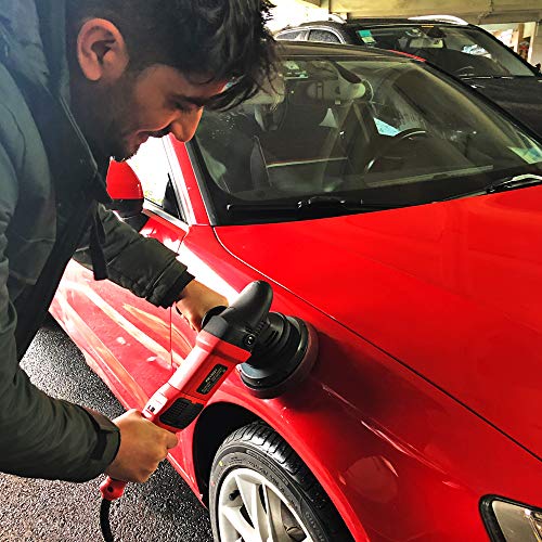 ZOTA Polisher, 21mm Long-Throw Upgraded Orbital Polisher, 6.5"/ 900W Dual Action Car Buffer kit with 3 Professional Pad - Thumbnail 5