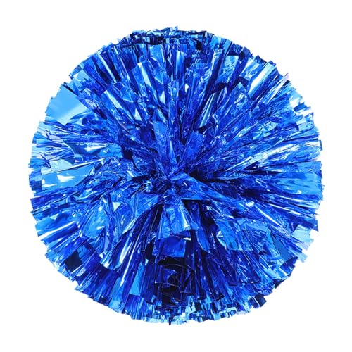 Cheerleader Pom Poms, Shiny Cheerleading Pom, Lightweight Team Spirit Accessories, Finger-Friendly Ring Grip for Dance Games, Opening Ceremonies, Youth Performances, 11.8 Inches