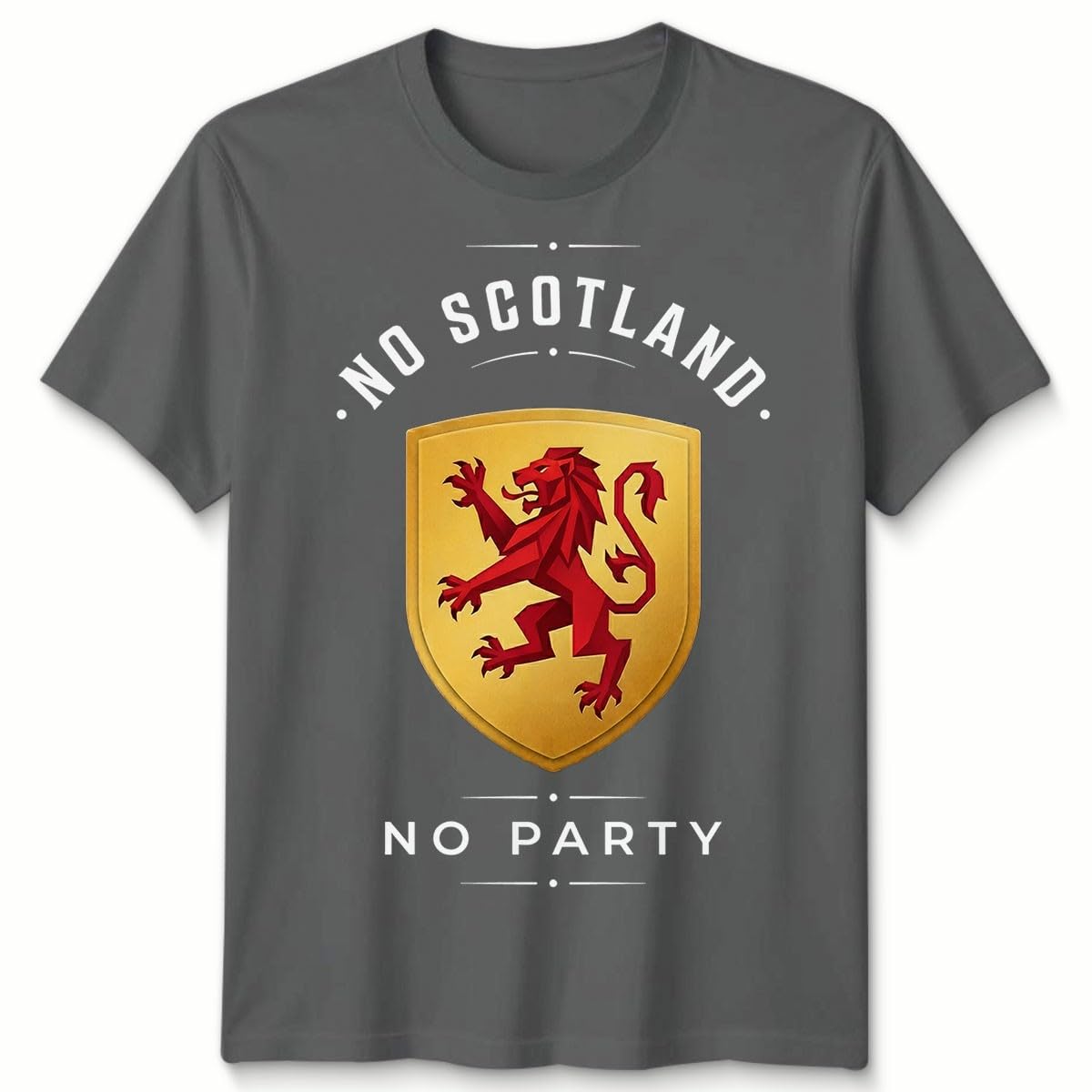 D&T No Scotland No Party Football Unisex T Shirt Scotland Fan Mens Womens Graphic Tee 5-6 Years Light Graphite