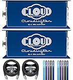 blucoil Cloud Microphones Cloud Lifter CL-1 Mic Activators for Dynamic, Ribbon, and Tube Mics (2-Pack) Bundle 10-FT Balanced XLR Cables (2-Pack), and Reusable Cable Ties (10-Pack)