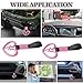 Wuyaoyao 2PCS Broken Heart Handle Ring for Car, Heart Shaped Handle Straps, Hand Strap Grab Handles Hang Ring for Car Bus Subway, Drift Charm Rear Bumper Warning Interior Decoration (Pink)