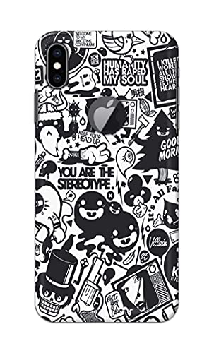 Image of Printed Hard Back Cover Case for Apple iPhone Xs Max Logo View Back Cover (Mixed Cartoon) -1302