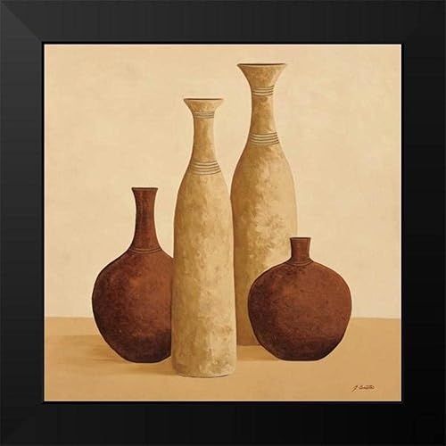 Miniatura 2 de ArtDirect - Cometa, Emmanuel 15x15 Black Modern Framed Art Print Titled Simplistic II