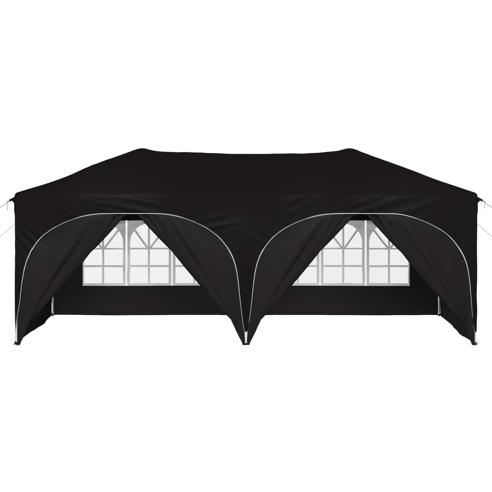 Carpa para fiestas (3 x 6 m, 6 laterales), color negro