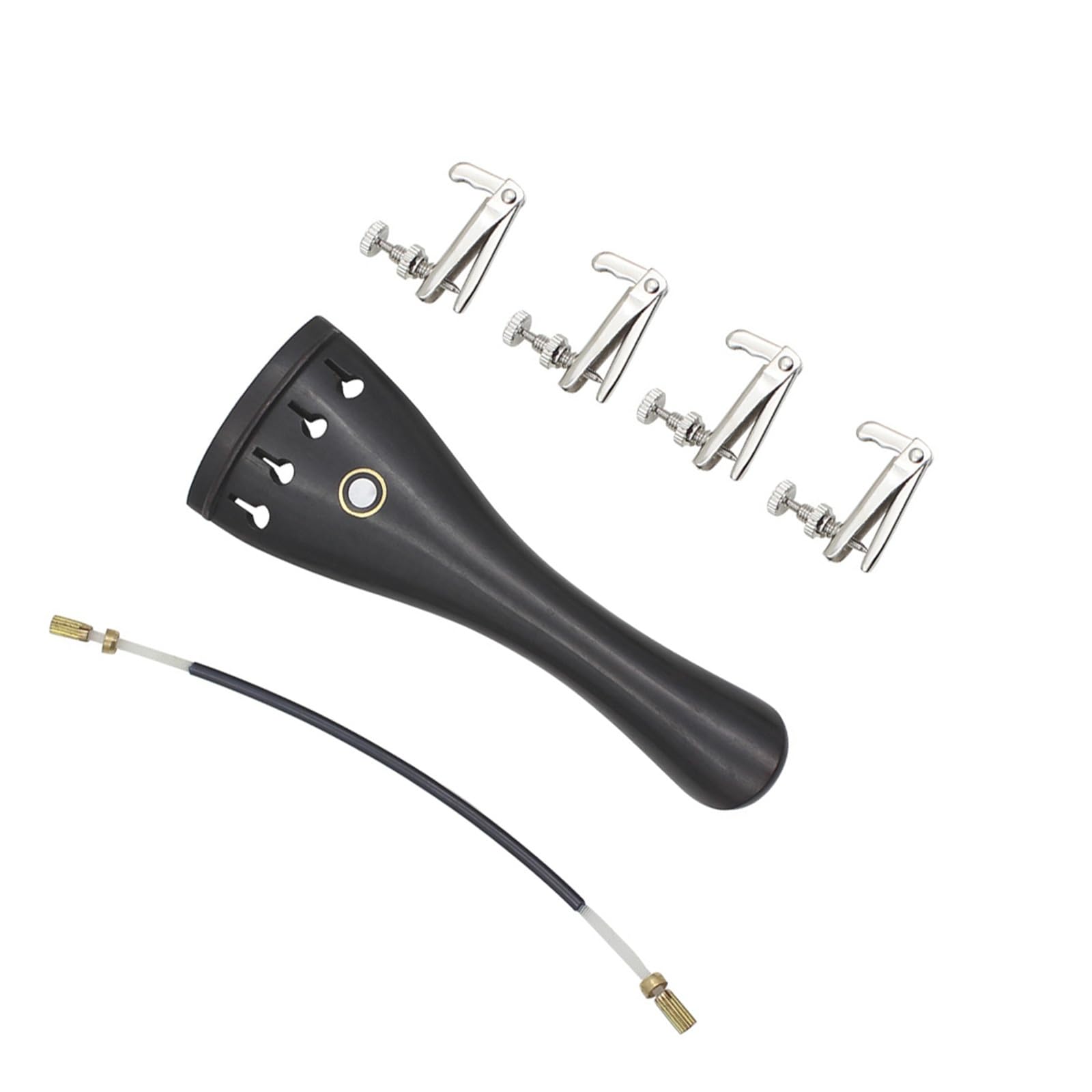 pezzi di ricambio per violino Accessori per violino Cordiera per violino e corda per coda e 4 accordatori speciali per violino