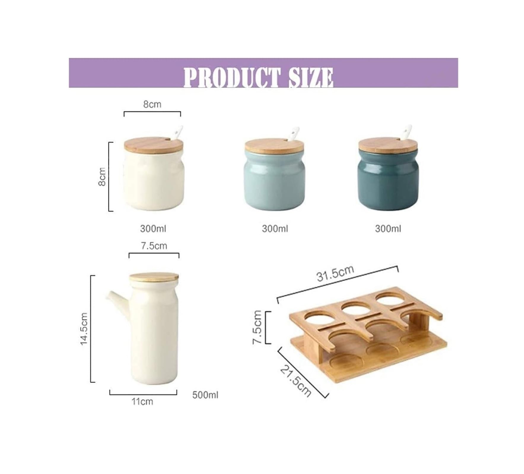 Ceramiczny zestaw dozowników oleju i octu ze słoikami na przyprawy, butelka na przyprawy do sosu sojowego, octu i przypraw
