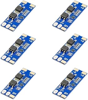 لوحة حماية بطارية ليثيوم ايون 2 خلية 18650 وتيار 8 امبير (مجموعة من 6 قطع)