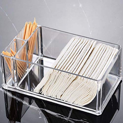 Zhizhou Napkin Holder 1 Piece Clear Acrylic Cocktail Napkin Holder Tissue Box Paper Serviette Dispenser Bar Caddy Straws Organiser thumb #6