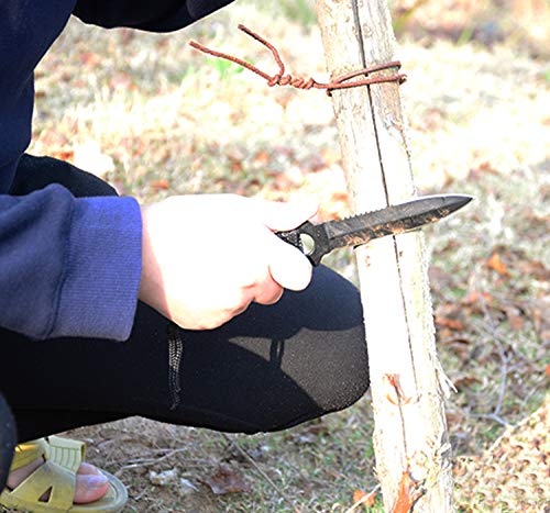 Gasher Straight Outdoor Survival Knives With Leg Straps & Sheath, Razor Sharp - Lightweight Diving Equipment For Spearfishing, Snorkeling, Hunting, Rescue & Water Sports #TOP5