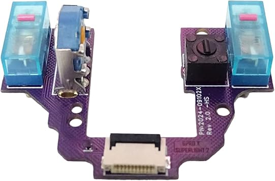 QMQJIA Mainboard Circuit Board for GProX Superlight 2 Microswitch Button Board Smooth Scroll Wheel