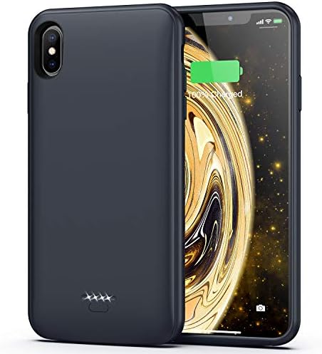 Lonlif Battery Case for iPhone Xs Max, 5000mAh Portable Protective Charging Case Compatible with iPhone Xs Max (6.5 inch) Rechargeable Extended Battery Charger Case (Grey)